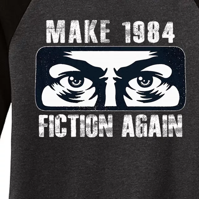 Make 1984 Fiction Again Women's Tri-Blend 3/4-Sleeve Raglan Shirt