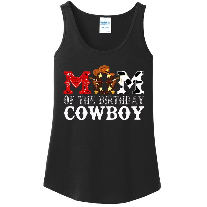 Mom 1st First Birthday Cowboy Western Rodeo Party Matching Ladies Essential Tank