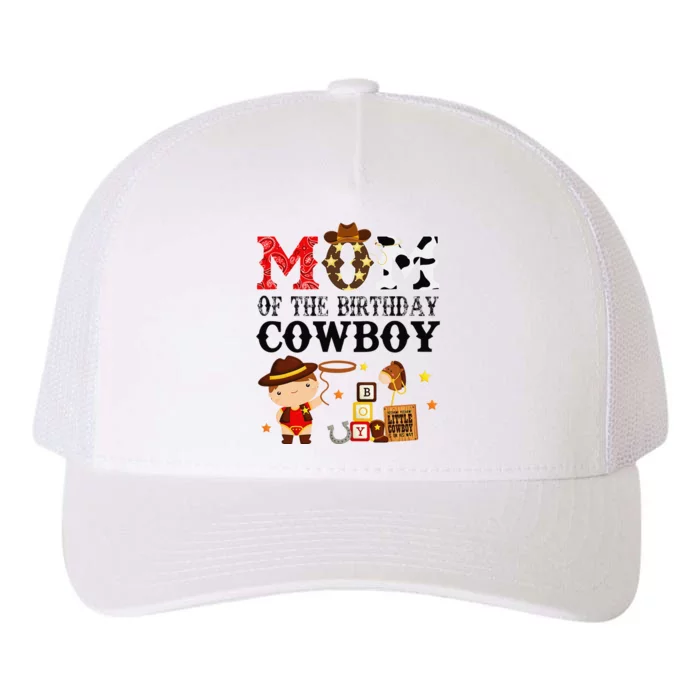 Mom 1st First Birthday Cow Western Rodeo Party Matching Yupoong Adult 5-Panel Trucker Hat