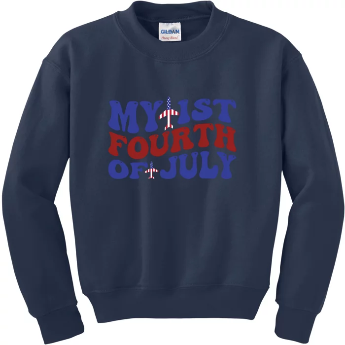 My 1st Fourth Of July Memorial Day Gift Kids Sweatshirt