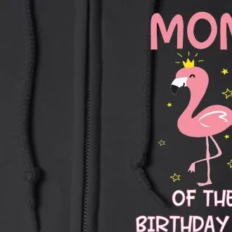 Mom 1st First Birthday Matching Family Flamingo Themed Party Full Zip Hoodie