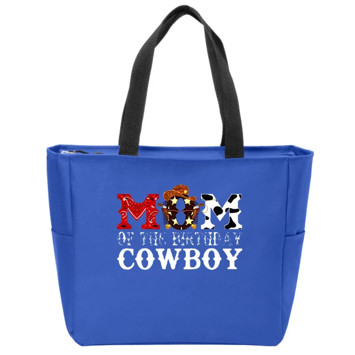 Mom 1st First Birthday Cowboy Western Rodeo Zip Tote Bag