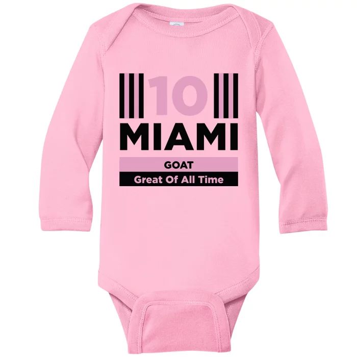 Miami 10 Goat Baby Long Sleeve Bodysuit