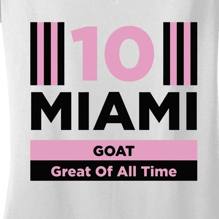 Miami 10 Goat Women's V-Neck T-Shirt