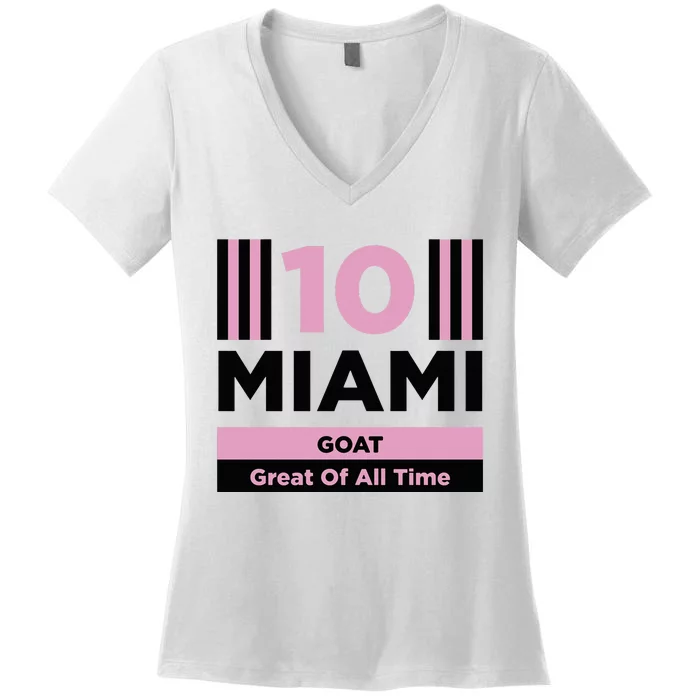 Miami 10 Goat Women's V-Neck T-Shirt