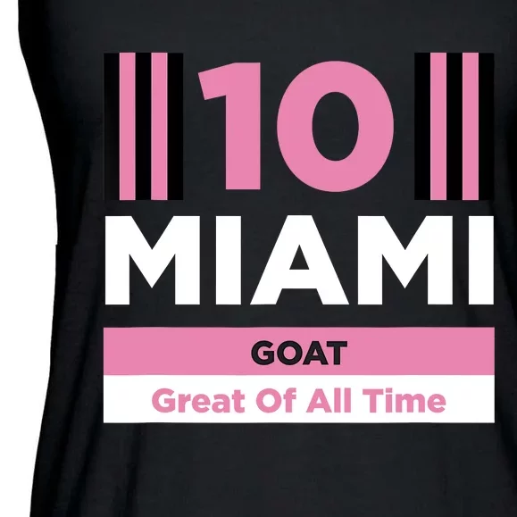 Miami 10 GOAT Ladies Essential Flowy Tank