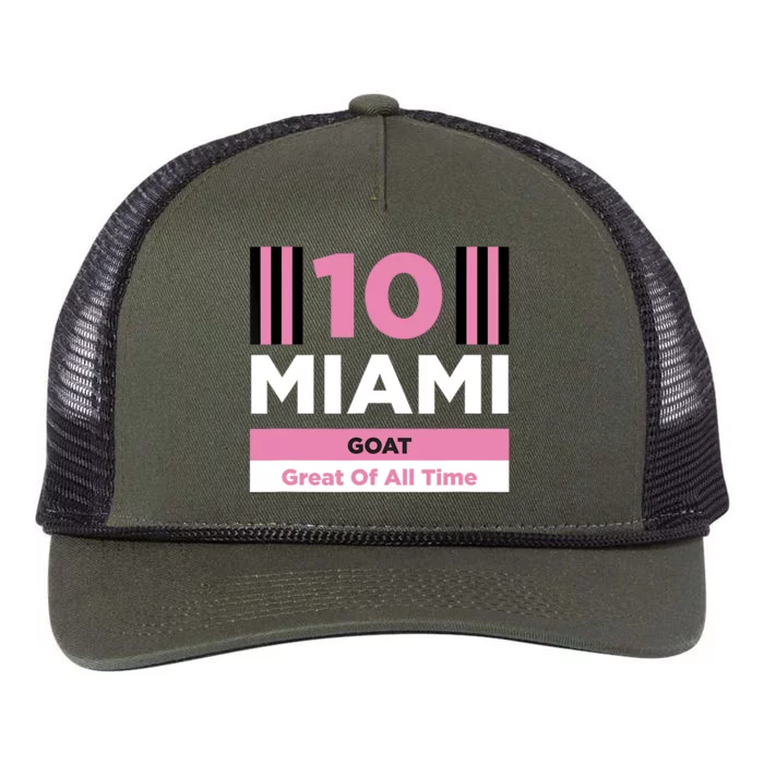 Miami 10 GOAT Retro Rope Trucker Hat Cap