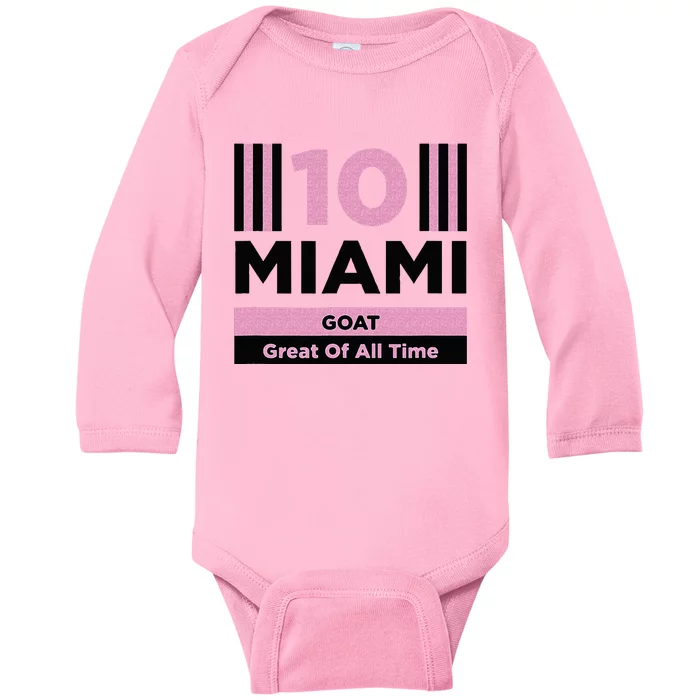 Miami 10 GOAT Baby Long Sleeve Bodysuit