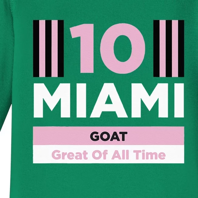 Miami 10 GOAT Baby Long Sleeve Bodysuit