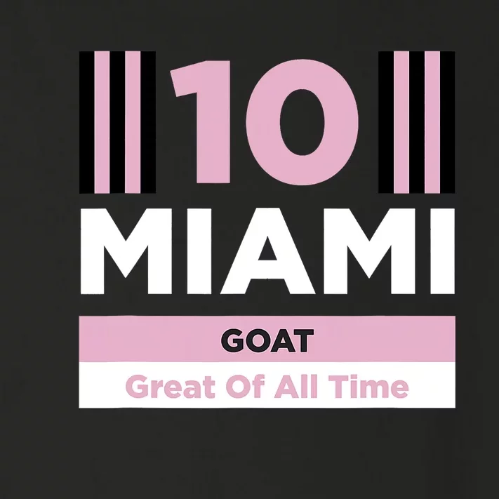 Miami 10 GOAT M10 Fan Soccer Fan Toddler Long Sleeve Shirt