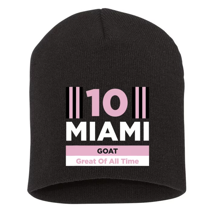 Miami 10 GOAT M10 Fan Soccer Fan Short Acrylic Beanie