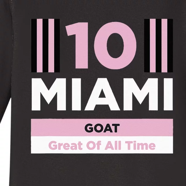 Miami 10 GOAT Baby Long Sleeve Bodysuit