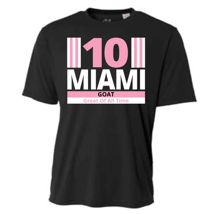 Miami 10 Goat Great Of All Time Cooling Performance Crew T-Shirt