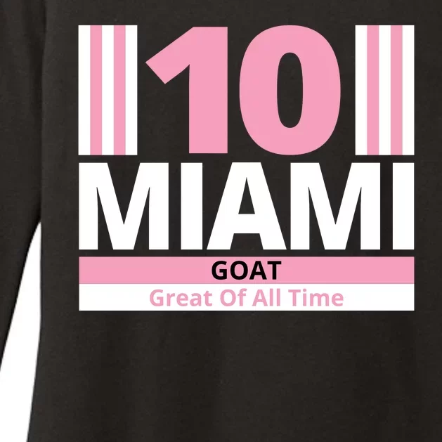 Miami 10 Goat Great Of All Time Womens CVC Long Sleeve Shirt