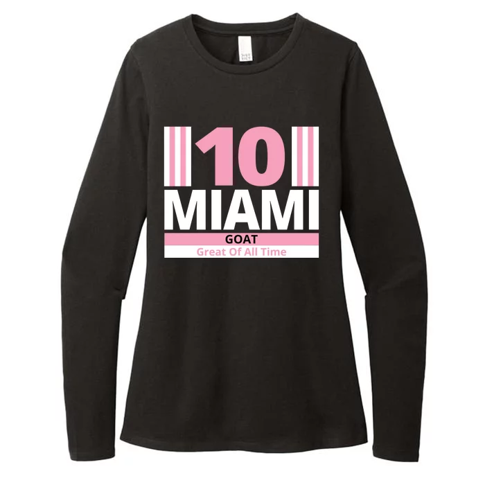 Miami 10 Goat Great Of All Time Womens CVC Long Sleeve Shirt