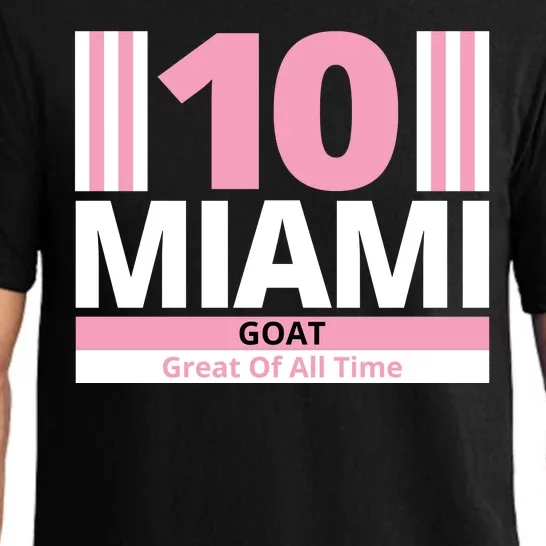 Miami 10 Goat Great Of All Time Pajama Set