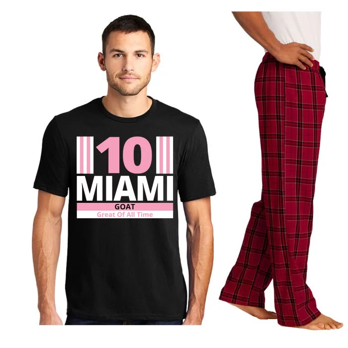 Miami 10 Goat Great Of All Time Pajama Set