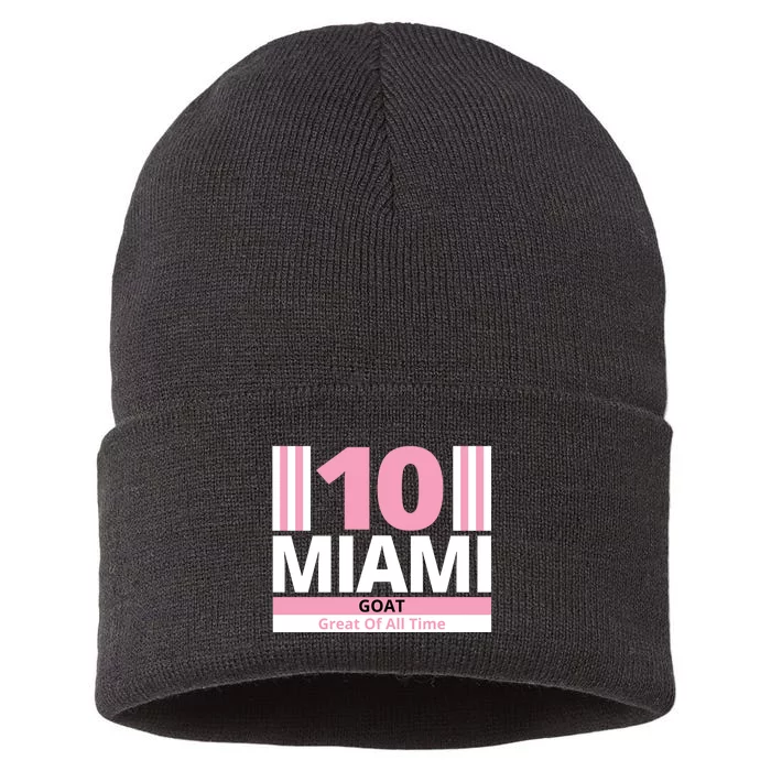 Miami 10 Goat Great Of All Time Sustainable Knit Beanie