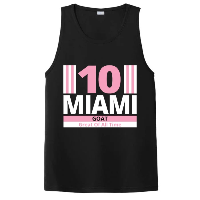 Miami 10 Goat Great Of All Time Performance Tank