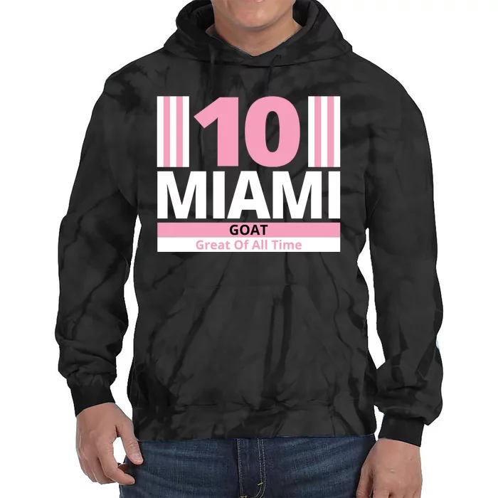 Miami 10 Goat Great Of All Time Tie Dye Hoodie