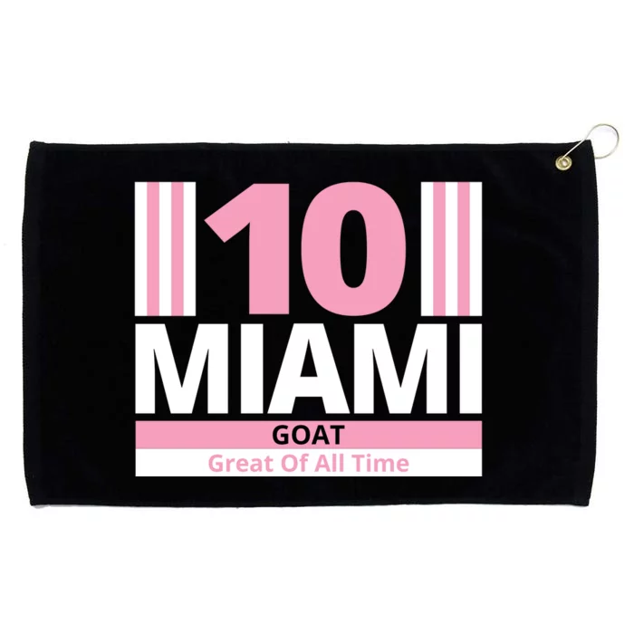 Miami 10 Goat Great Of All Time Grommeted Golf Towel