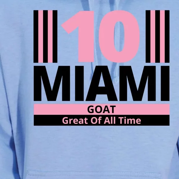 Miami 10 Goat Great Of All Time Unisex Surf Hoodie