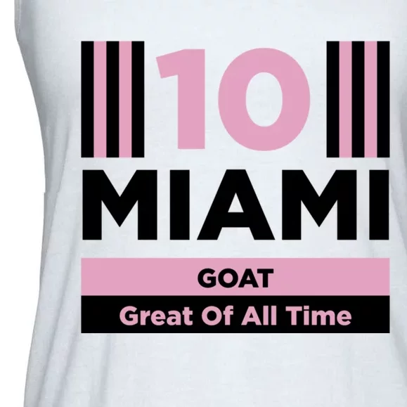 Miami 10 GOAT Ladies Essential Flowy Tank