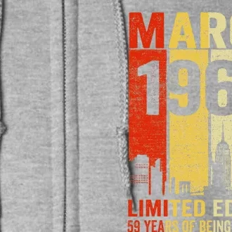 March 1964 Limited Edition 59 Years Of Being Awesome Full Zip Hoodie