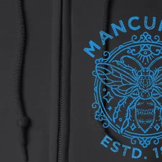 Mancunium 1894 M.A.N.C.H.E.S.T.E.R City Worker Bee Design Full Zip Hoodie