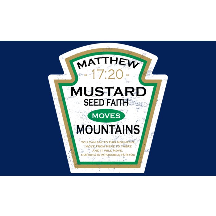 Matthew 17:20 Mustard Label Bumper Sticker