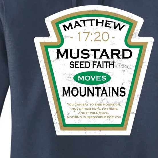 Matthew 17:20 Mustard Label Women's Pullover Hoodie