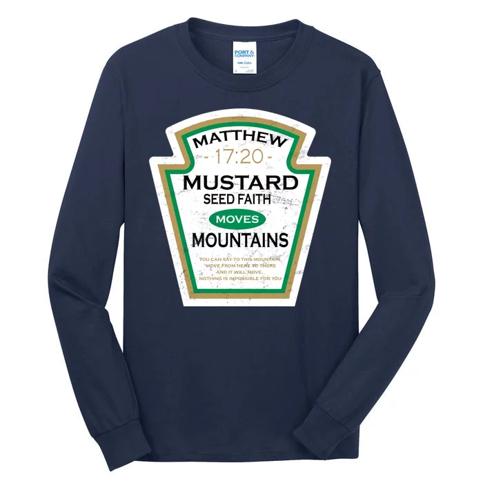 Matthew 17:20 Mustard Label Tall Long Sleeve T-Shirt