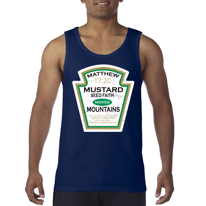 Matthew 17:20 Mustard Label Tank Top