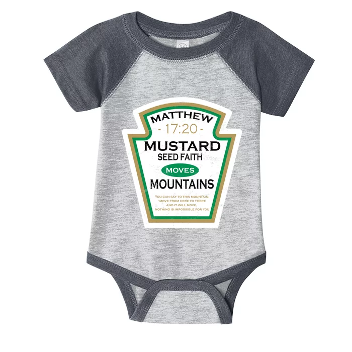 Matthew 17:20 Mustard Label Infant Baby Jersey Bodysuit