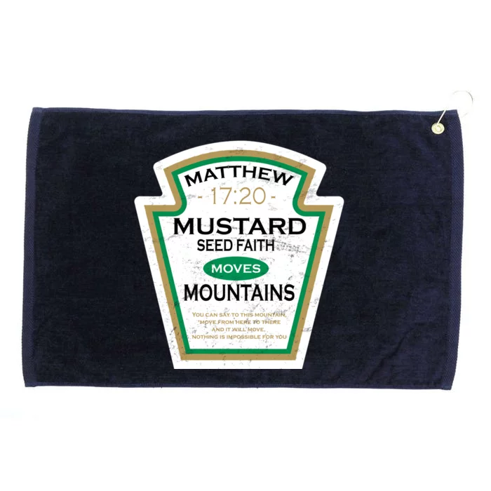 Matthew 17:20 Mustard Label Grommeted Golf Towel