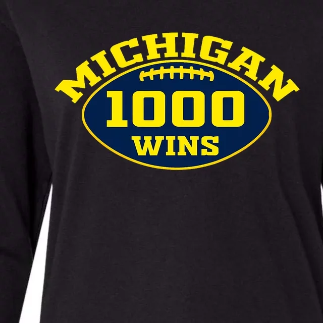 Michigan 1000 One Thousand Wins Womens Cotton Relaxed Long Sleeve T-Shirt