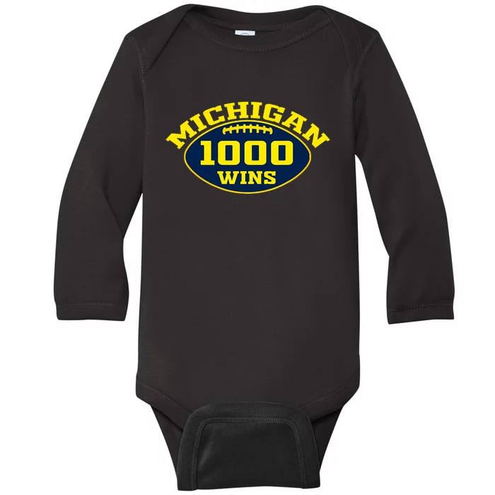 Michigan 1000 One Thousand Wins Baby Long Sleeve Bodysuit