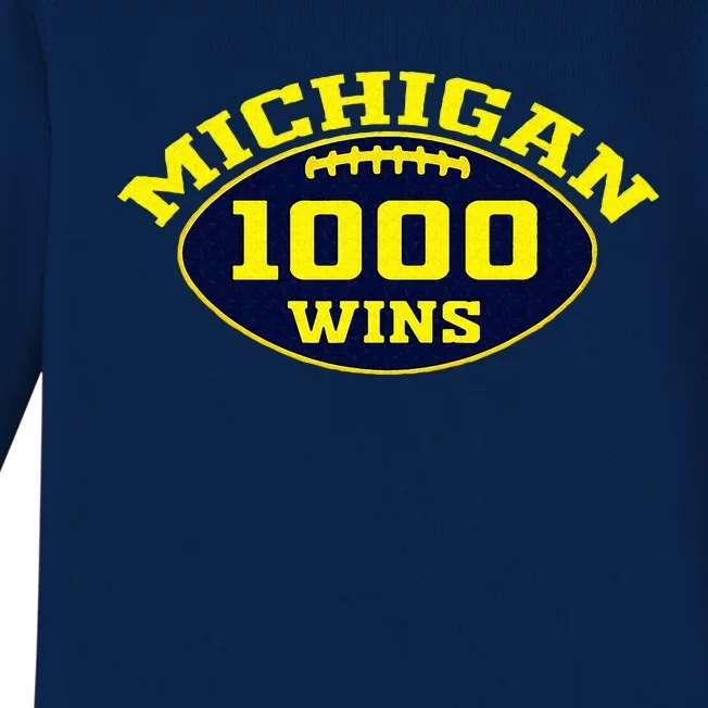 michigan 1000 one thousand wins Baby Long Sleeve Bodysuit