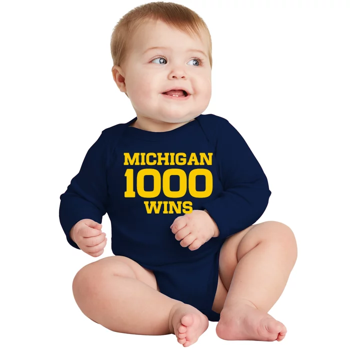 Michigan 1000 One Thousand Wins Baby Long Sleeve Bodysuit