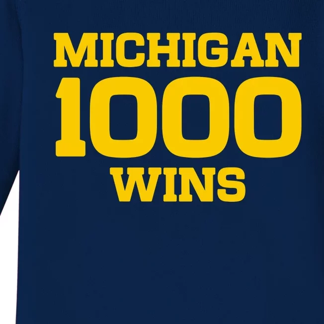 Michigan 1000 One Thousand Wins Baby Long Sleeve Bodysuit