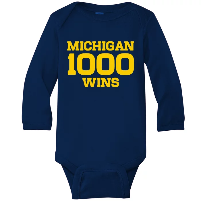 Michigan 1000 One Thousand Wins Baby Long Sleeve Bodysuit