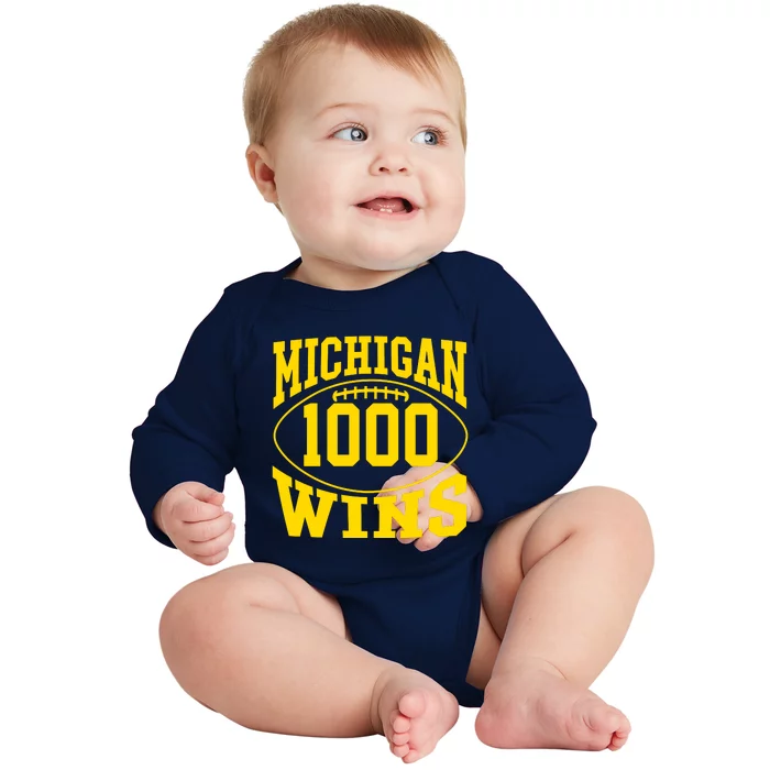 Michigan 1000 One Thousand Wins Baby Long Sleeve Bodysuit