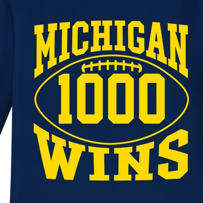 Michigan 1000 One Thousand Wins Baby Long Sleeve Bodysuit