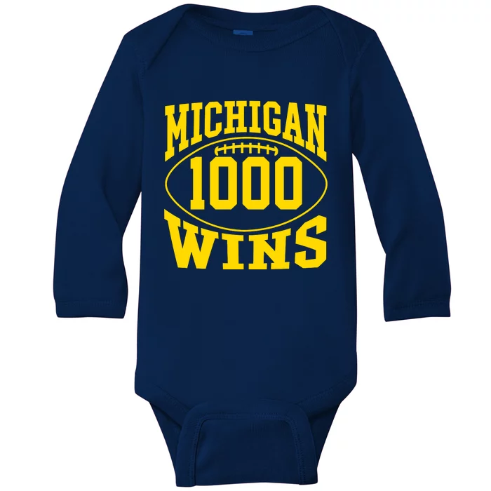 Michigan 1000 One Thousand Wins Baby Long Sleeve Bodysuit