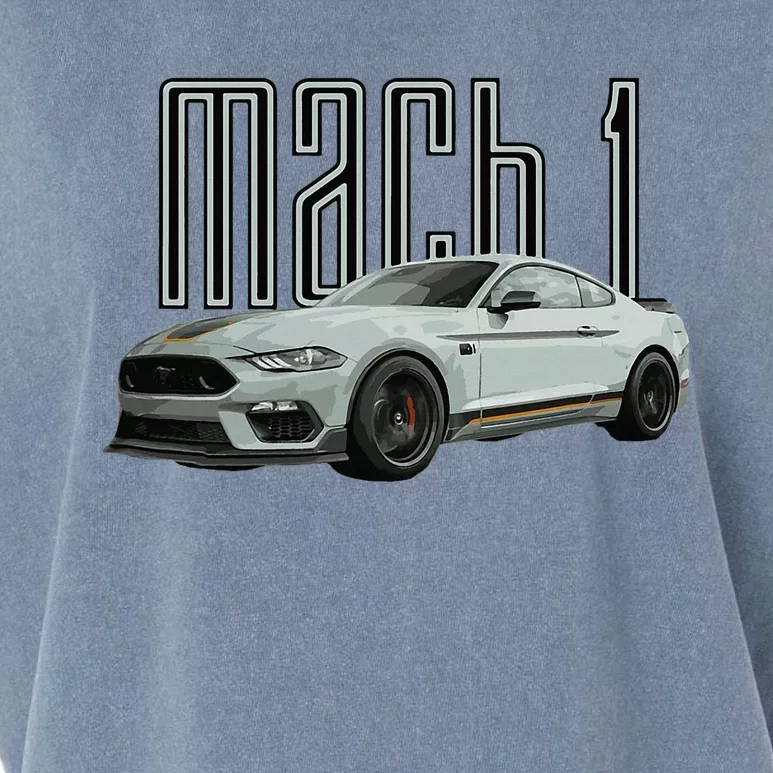 Mach 1 Performance Car 5.0 Liter V8 Muscle Garment-Dyed Women's Muscle Tee