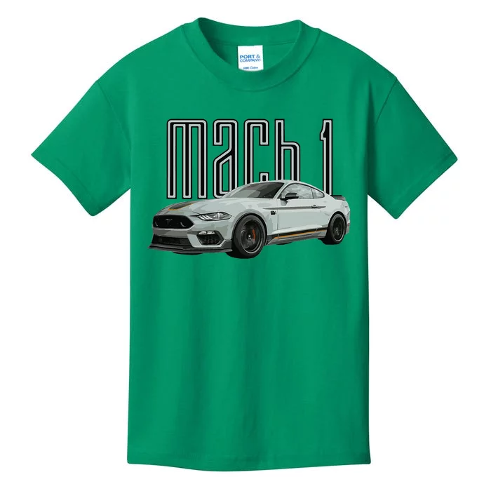 Mach 1 Performance Car 5.0 Liter V8 Muscle Kids T-Shirt