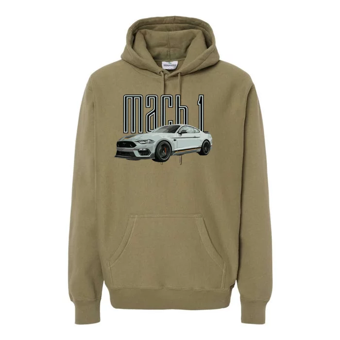 Mach 1 Performance Car 5.0 Liter V8 Muscle Premium Hoodie