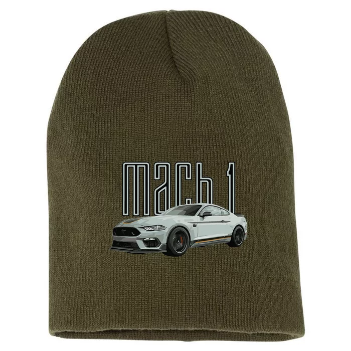 Mach 1 Performance Car 5.0 Liter V8 Muscle Short Acrylic Beanie