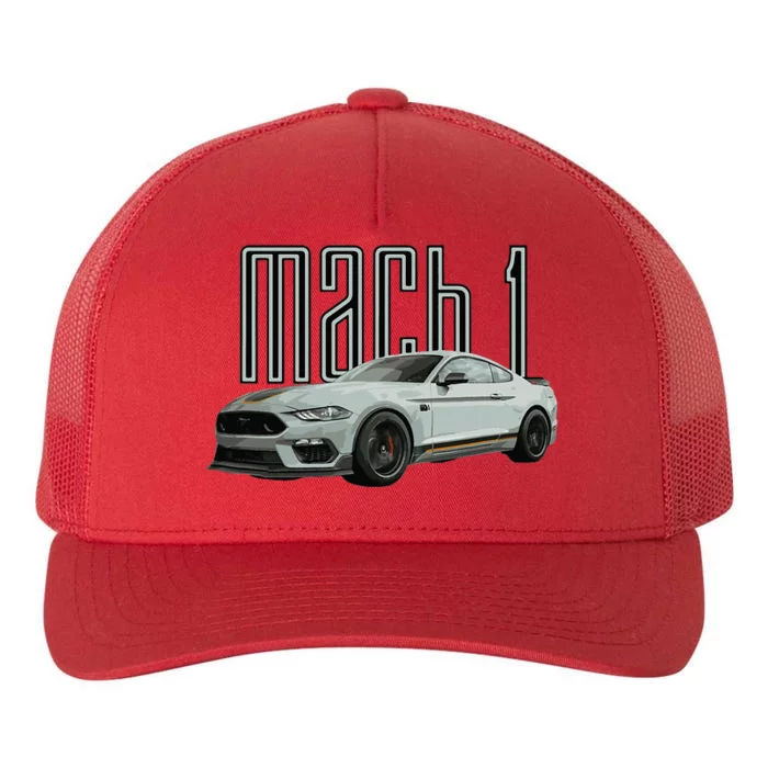 Mach 1 Performance Car 5.0 Liter V8 Muscle Yupoong Adult 5-Panel Trucker Hat