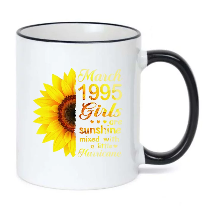 Marchs 1995 Sunflower 28th Birthday Black Color Changing Mug